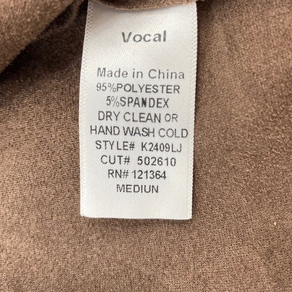 Vocal Fringe Jacket Womens Medium Brown Faux Suede Western Star Boho Festival - Picture 14 of 16